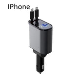 100W Super Fast Car Charger - Metal USB & Type-C Adapter