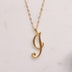 Gold 26 Old English Initial Letter Necklaces For Women - Minihomy