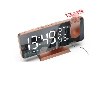 Fm Radio, Led Digital Smart Alarm Clock, Electronic Watch, Table Clock, Usb Alarm Clock With Projection Time, Snooze - Minihomy