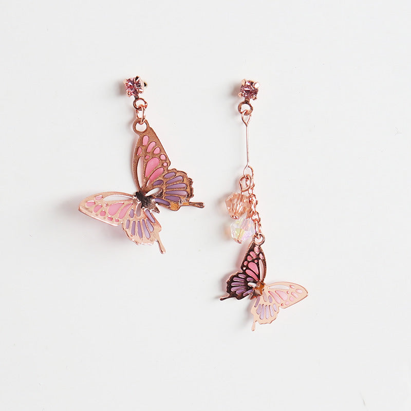 Asymmetric Butterfly Earrings - Fashion Ear Clip - Minihomy