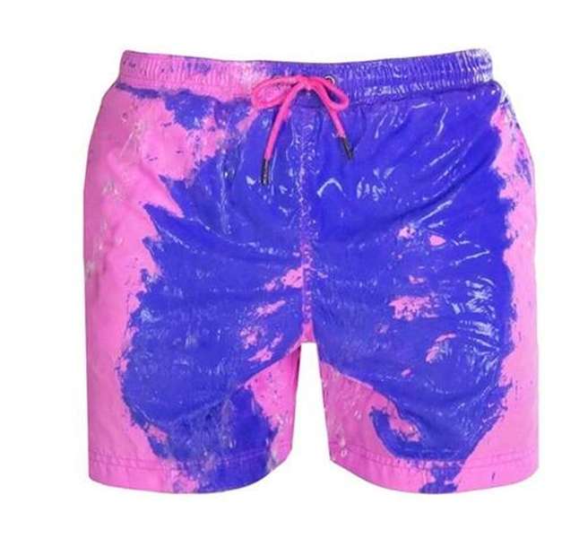 Magical Change Color Beach Shorts Summer Men Swimming Trunks Swimwear Swimsuit - Minihomy