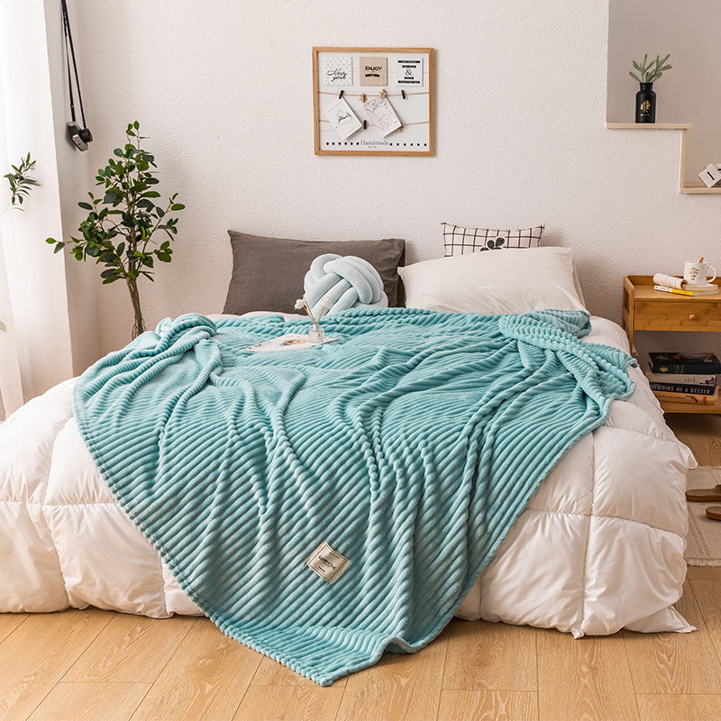 Single layer milk fleece blanket