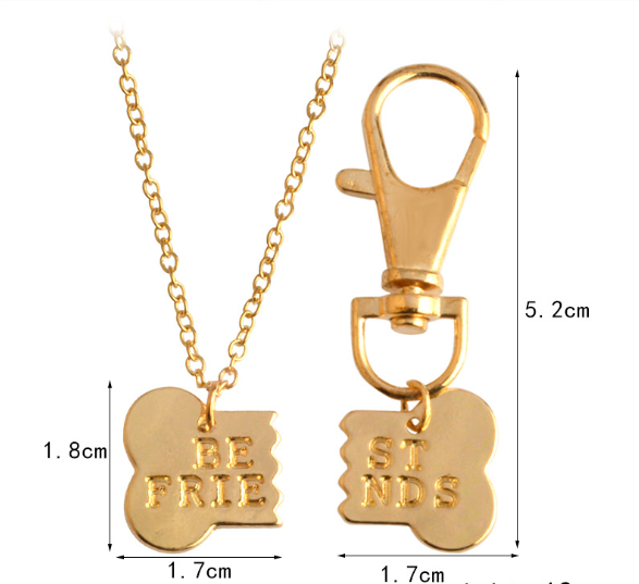 Best Charm Necklace Friendship Necklaces Dog Bones Animal Pendants - Minihomy