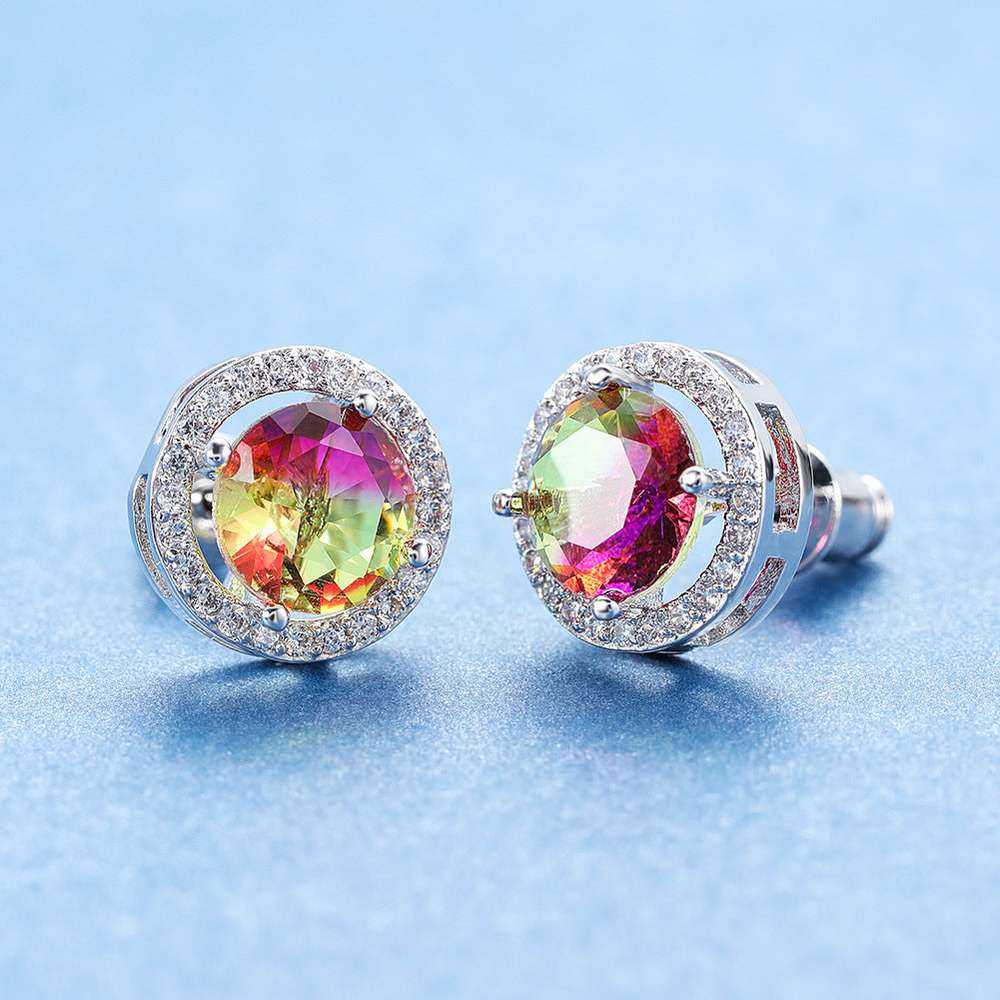 Female Cute Fashion Zircon Earrings Jewelry - Minihomy