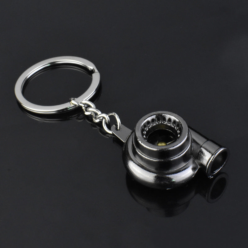 Creative Car Modification Turbocharger Engine Metal Keychain