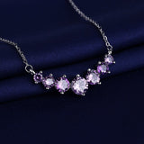 Moissanite Straight Necklace Female Pendant Clavicle Chain Jewelry