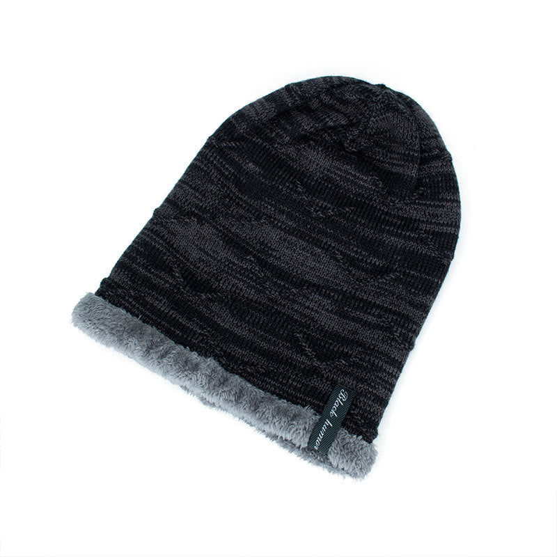 Diagonal hook hat bib knitted woolen hat