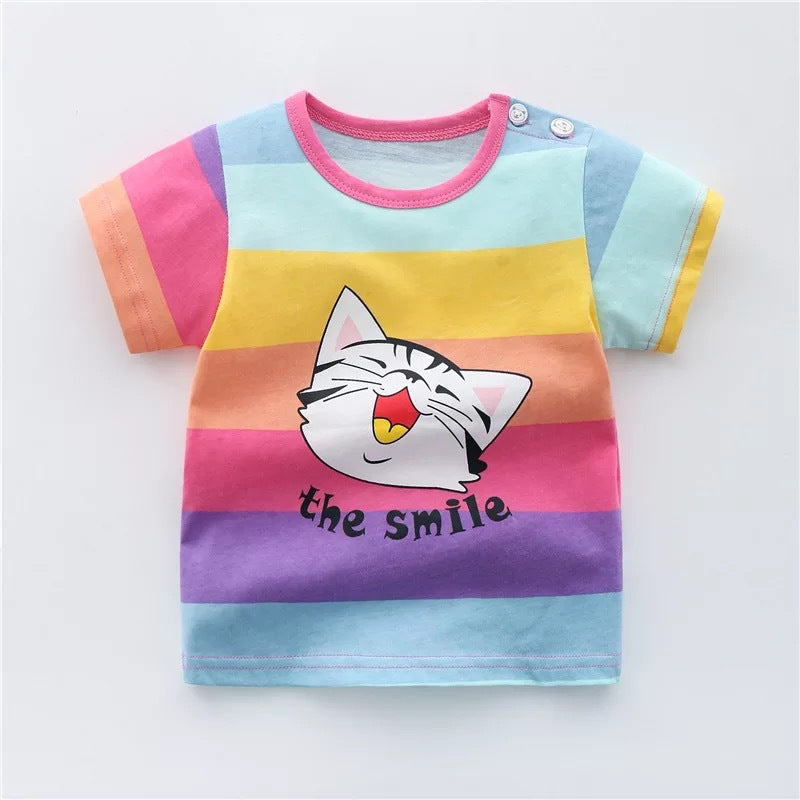 Children's Cotton T-Shirt - Cotton, Unisex, Short Sleeve, All-Match Style