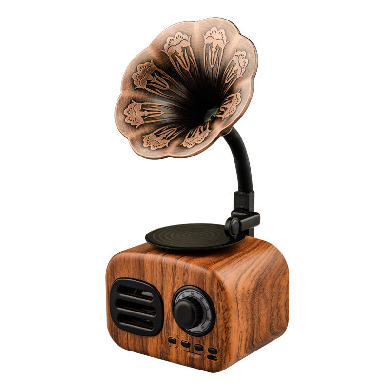 Vintage Bluetooth Speaker Phonograph - Retro Style with Modern Connectivity