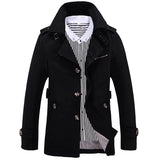 Men's Casual Solid Color Trench Coat