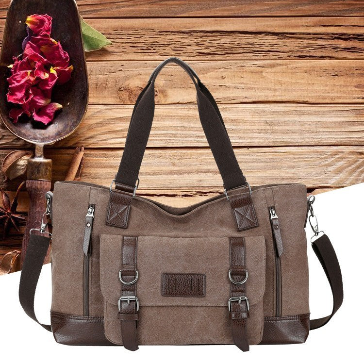 Canvas Men's One Shoulder Bag Crossbody Travel Handbag For Men - Minihomy