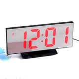 New Upgrate Digital Alarm Clock LED Mirror Clock Multifunction Snooze Display Time Night Led Table Desktop reloj despertador - Minihomy