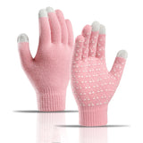 Winter Knitted Gloves Cycling Anti-Cold Anti-Slip Triangular Offset  For Men And Women Warm Gloves