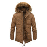 Winter Coat Men's Cashmere Long Cotton-padded Jacket