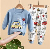 Children's Cartoon Cute Print Home Service Pajamas Set