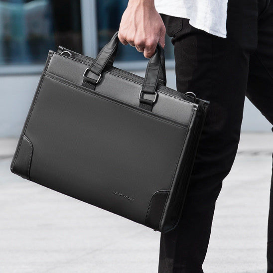 Men's Leather Briefcase for Laptop, Tablet & Notebook - Business Travel Bag