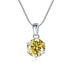 925 Silver Inlaid Round Moissanite Necklace - Minihomy