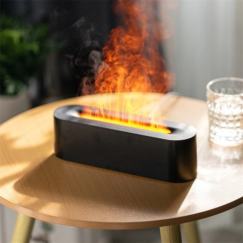 Flame Aroma Diffuser - Ultrasonic Cool Mist Maker with LED Lights - Minihomy