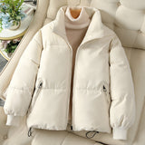 Bread Coat Women's Solid Color Stand Collar Loose Warm Down Jacket