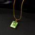 26 Letter Square Necklace Colorful Shell Luminous Pendant Chain Necklace For Women - Minihomy