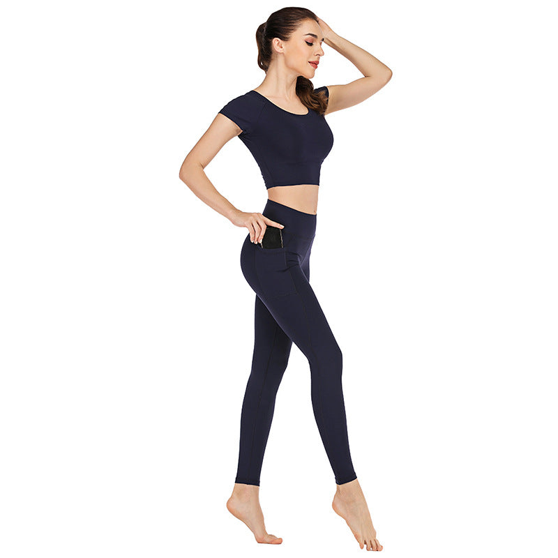 Pocket yoga clothes suit women - Minihomy