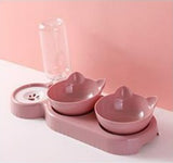 Cat Bowl Anti-tumble Automatic Feeding Water Fountain