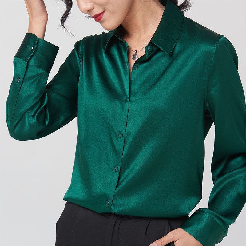 Silk long sleeve shirt