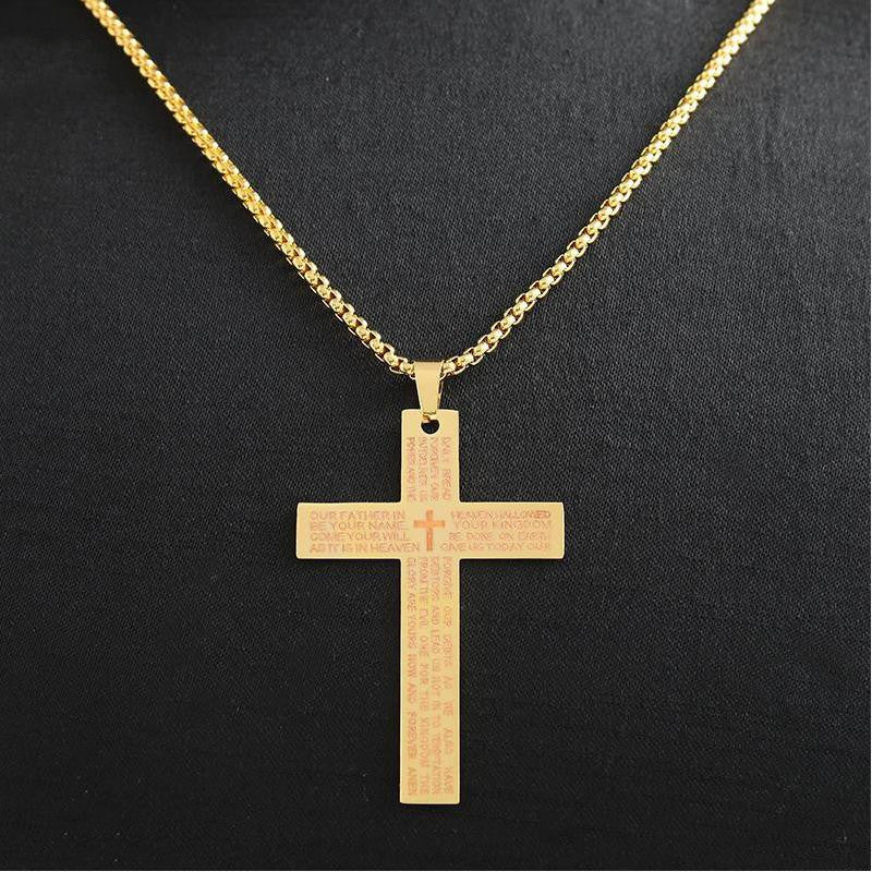 Cross Necklace Titanium Steel Men's Necklace - Minihomy