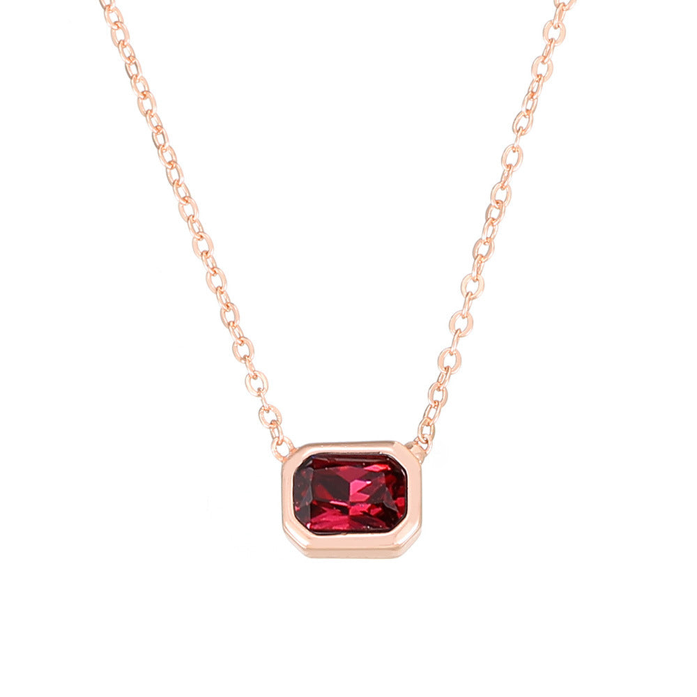 Ins Style Color Cube Sugar Zirconium Clavicle Chain: Elevate Your Style with Elegance