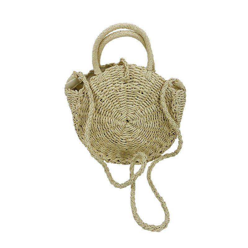 Ins Style Shell Retro Large Capacity Women's Straw Bag