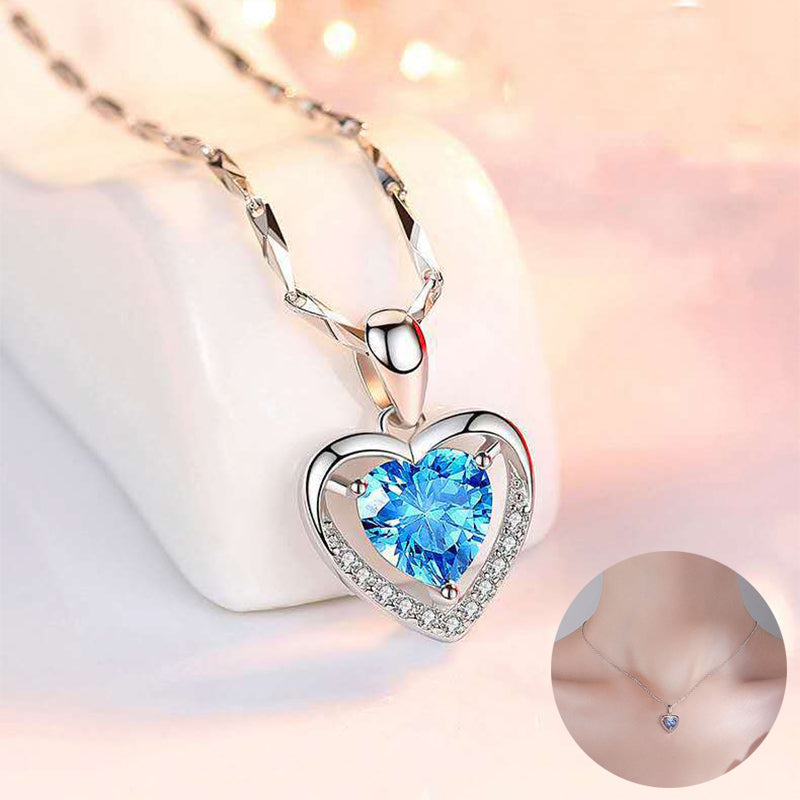 925 Heart-shaped Rhinestones Personalized Necklace For Women: A Symbol of Elegance and Romance