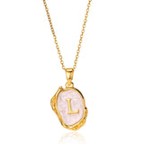 Simple 26 Letters Drop Oil Three-dimensional Necklace: Personalized Elegance