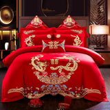 Embroidered cotton bedding