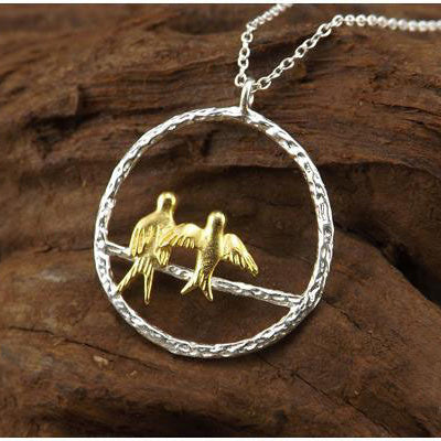 925 Sterling Silver Necklaces Cute Bird Pendants Necklace - Minihomy