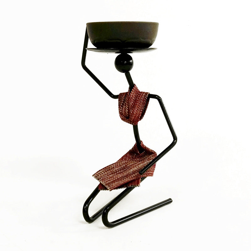 Creative Iron Candle Holder: Handcrafted Artistry for Your Home - Minihomy