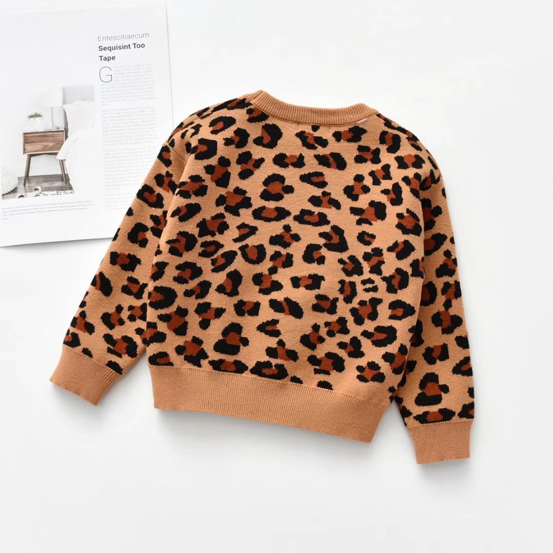 Jumper Leopard Sweater For Kids