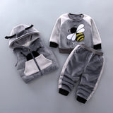 Fleece Thickening Boy Baby Suit Baby Boy Sweater Tide