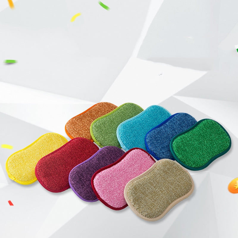 Magic Microfiber Dual Action Scrubbing Cleaning Sponge - Minihomy