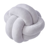 Knotted Plush Ball Design Round Throw Pillow