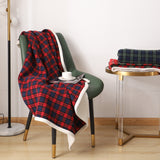 Lambswool Plaid Plain Cover Blanket Nap Blanket