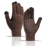 Winter Knitted Gloves Cycling Anti-Cold Anti-Slip Triangular Offset  For Men And Women Warm Gloves