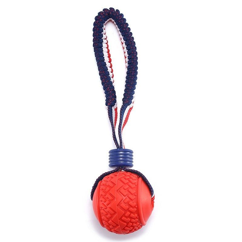 Interactive Dog Toy Ball - Teether with Rope for Chewing, Training & Fun