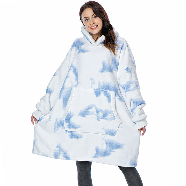 Wearable Blanket With Sleeves Winter Pullover