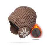 Thermal Knitting Woolen Cap Men's Fleece-lined Thickened Winter