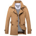 Men's Casual Solid Color Trench Coat - Minihomy