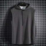 Youth Sports Fitness Waistcoat Hooded Top