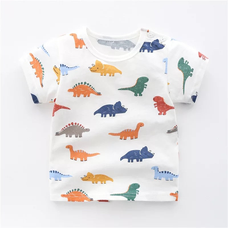 Children's Cotton T-Shirt - Cotton, Unisex, Short Sleeve, All-Match Style