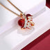 Luxury Red Crystal Heart-shaped Necklace: Perfect for Mother's Day - Minihomy