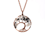 Tree Of Life Pendant Necklace Copper Crystal Natural Stone Necklace