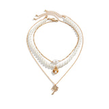 3-piece Set Of Starfish Shell Pearl Necklace: Embrace Beachy Elegance - Minihomy